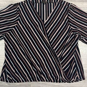 Always Indigo cute wrap blouse